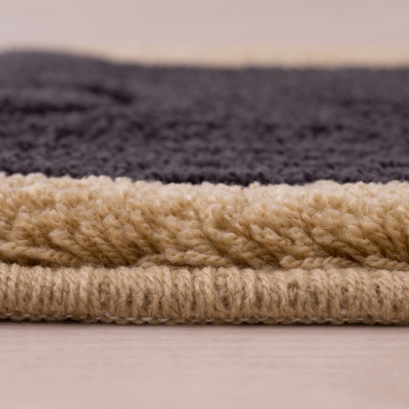 アツコマタノ チェアマット MEME 約32×35cm キャメル/アイボリー