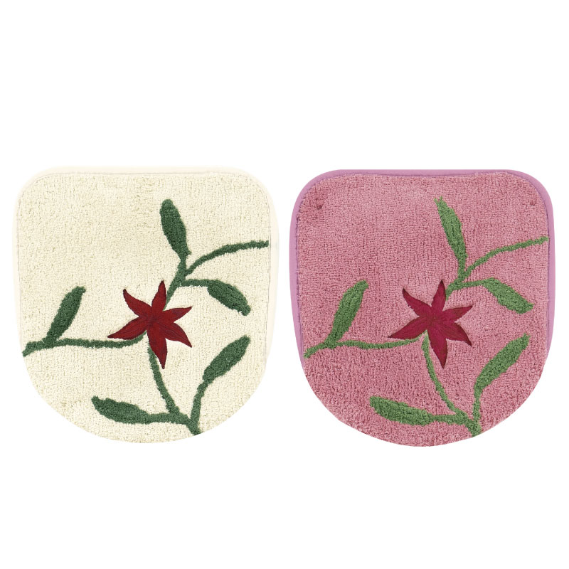 シビラ トイレ兼用フタカバー（普通便座＆温水洗浄・暖房便座兼用） アメリア3 ベージュ/ピンク