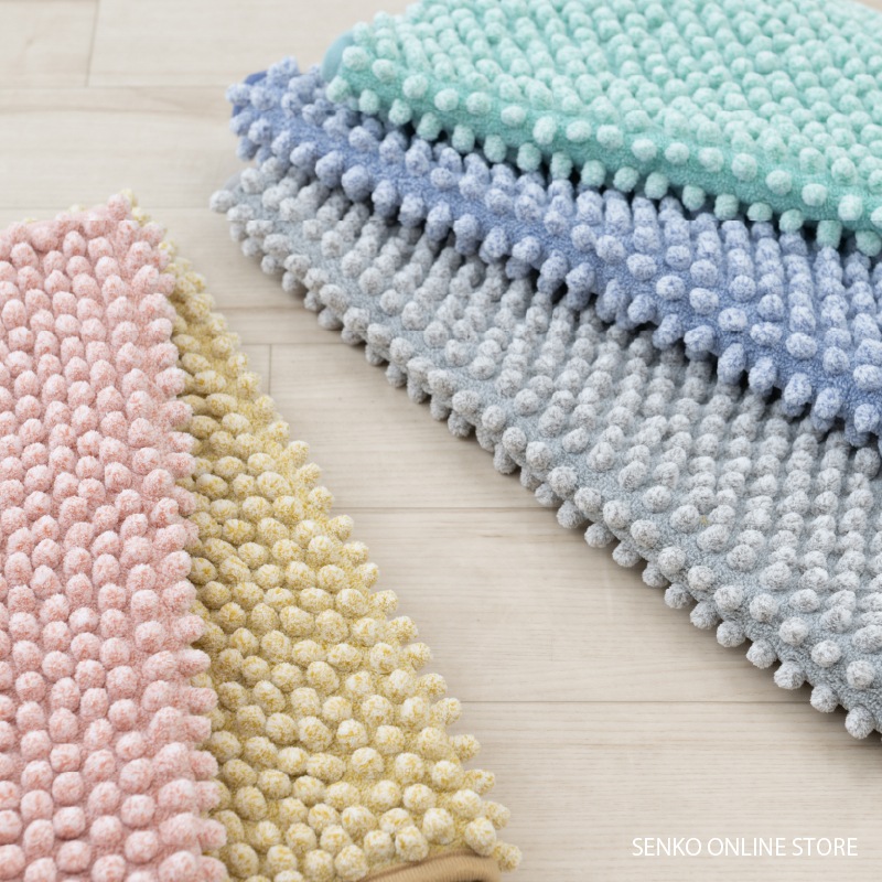 SDS ハリーW バスマット 約45×60cm ブルー/グリーン/グレー/ピンク