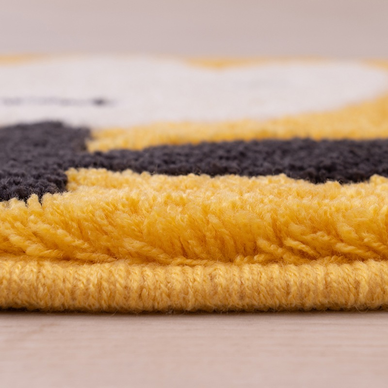 アツコマタノ チェアマット チューリップ 約32×35cm ブルー/イエロー