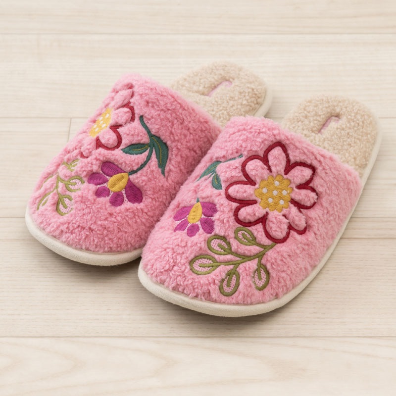 ホコモモラ セゴビア スリッパ 約22～24cm ベージュ/ピンク/イエロー