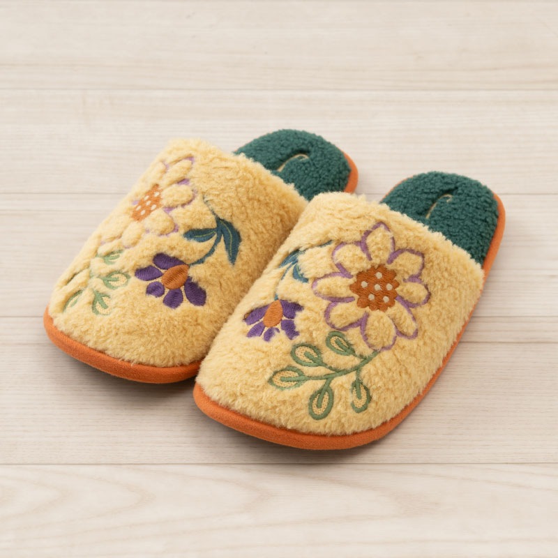 ホコモモラ セゴビア スリッパ 約22～24cm ベージュ/ピンク/イエロー