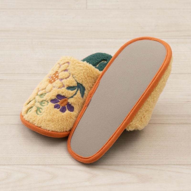 ホコモモラ セゴビア スリッパ 約22～24cm ベージュ/ピンク/イエロー