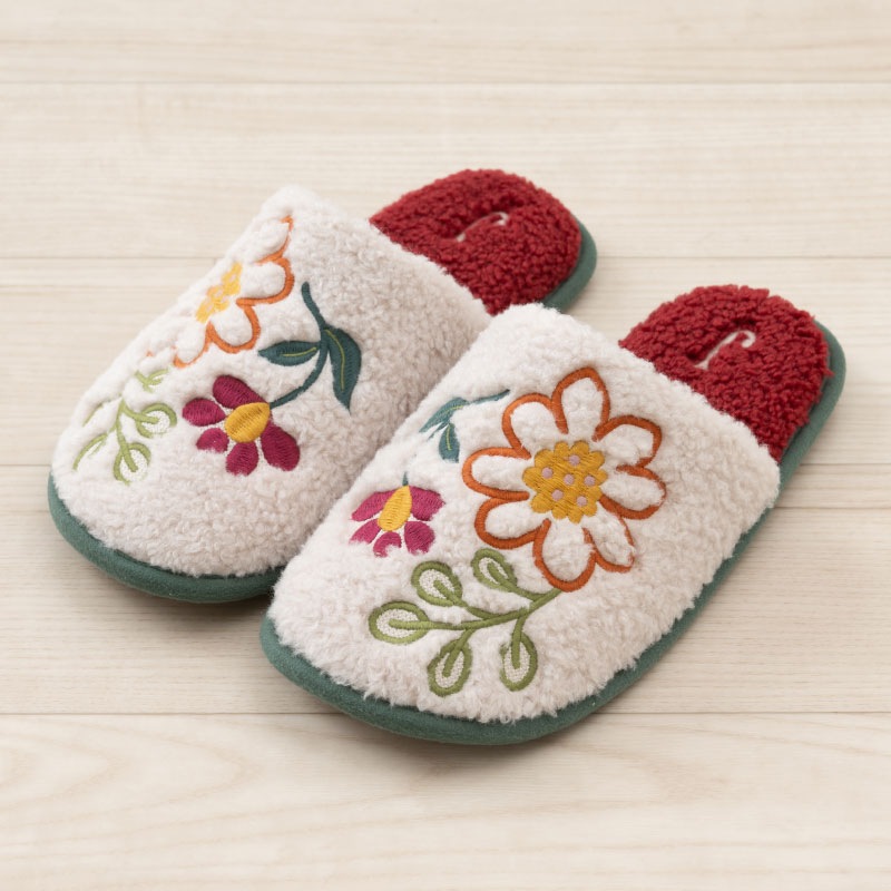 ホコモモラ セゴビア スリッパ 約22～24cm ベージュ/ピンク/イエロー