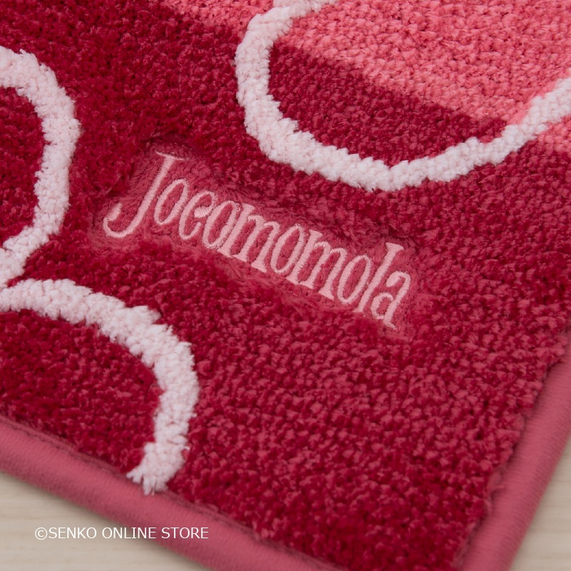 【トイレマット】約60×60cm イエロー/ピンク Jocomomola（ホコモモラ） コラソン3 