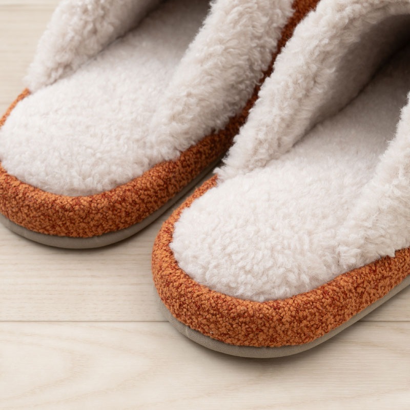 ホコモモラ リオ スリッパ 約22~24cm ベージュ/グリーン/オレンジ