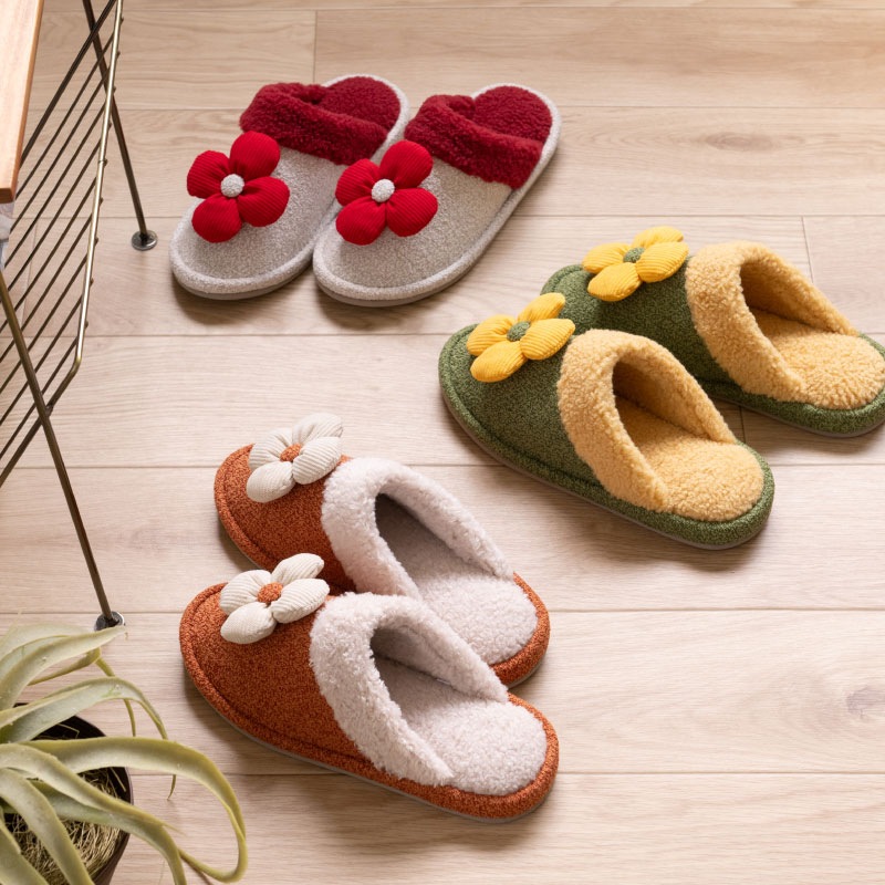 ホコモモラ リオ スリッパ 約22~24cm ベージュ/グリーン/オレンジ