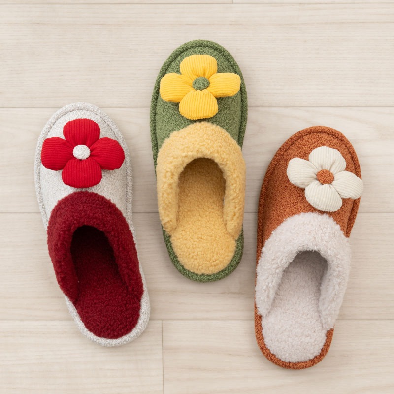 ホコモモラ リオ スリッパ 約22~24cm ベージュ/グリーン/オレンジ