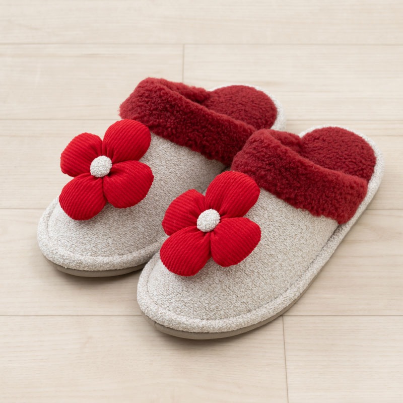 ホコモモラ リオ スリッパ 約22~24cm ベージュ/グリーン/オレンジ