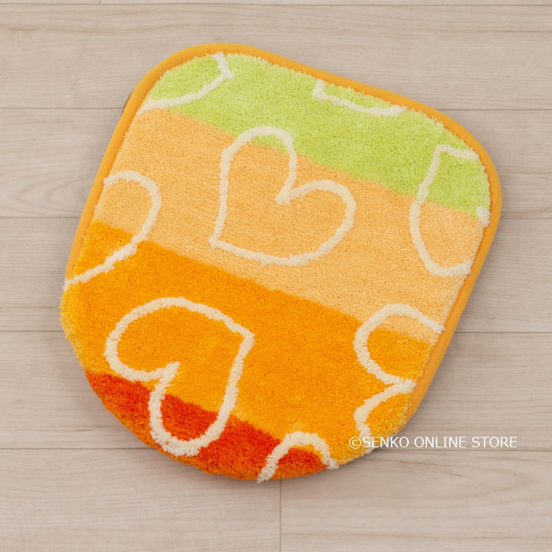 【トイレ 兼用フタカバー(普通便座&温水洗浄・暖房便座兼用)】イエロー/ピンク Jocomomola(ホコモモラ) コラソン3