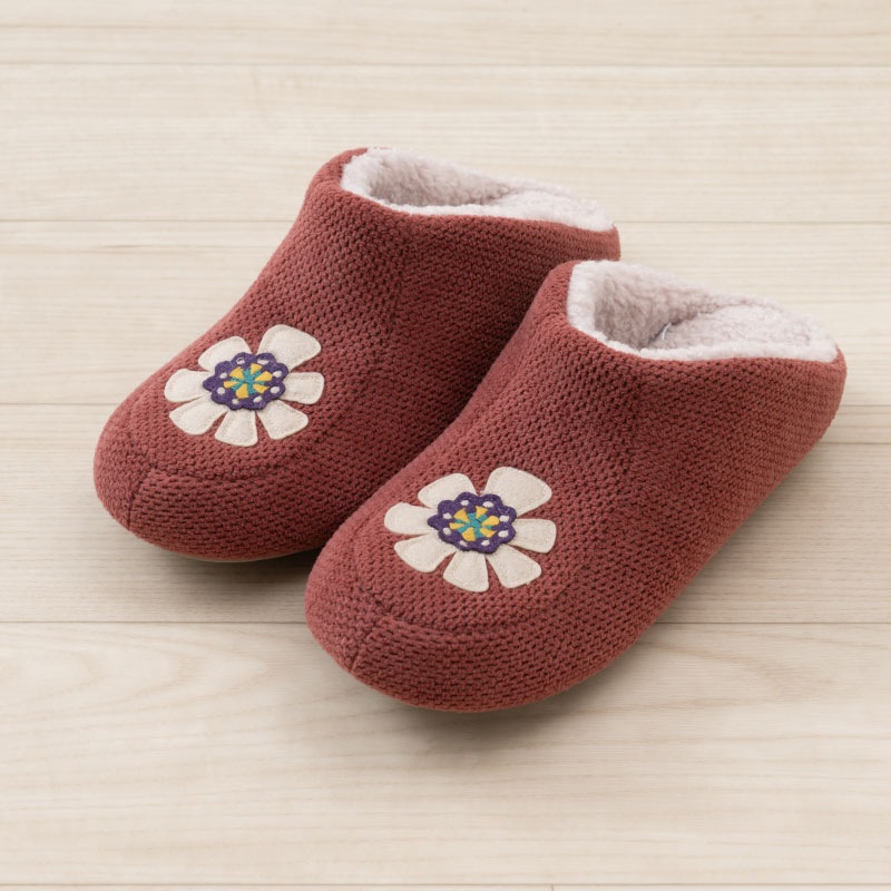 ホコモモラ インペリアル スリッパ 約22~24cm ベージュ/グリーン/レッド