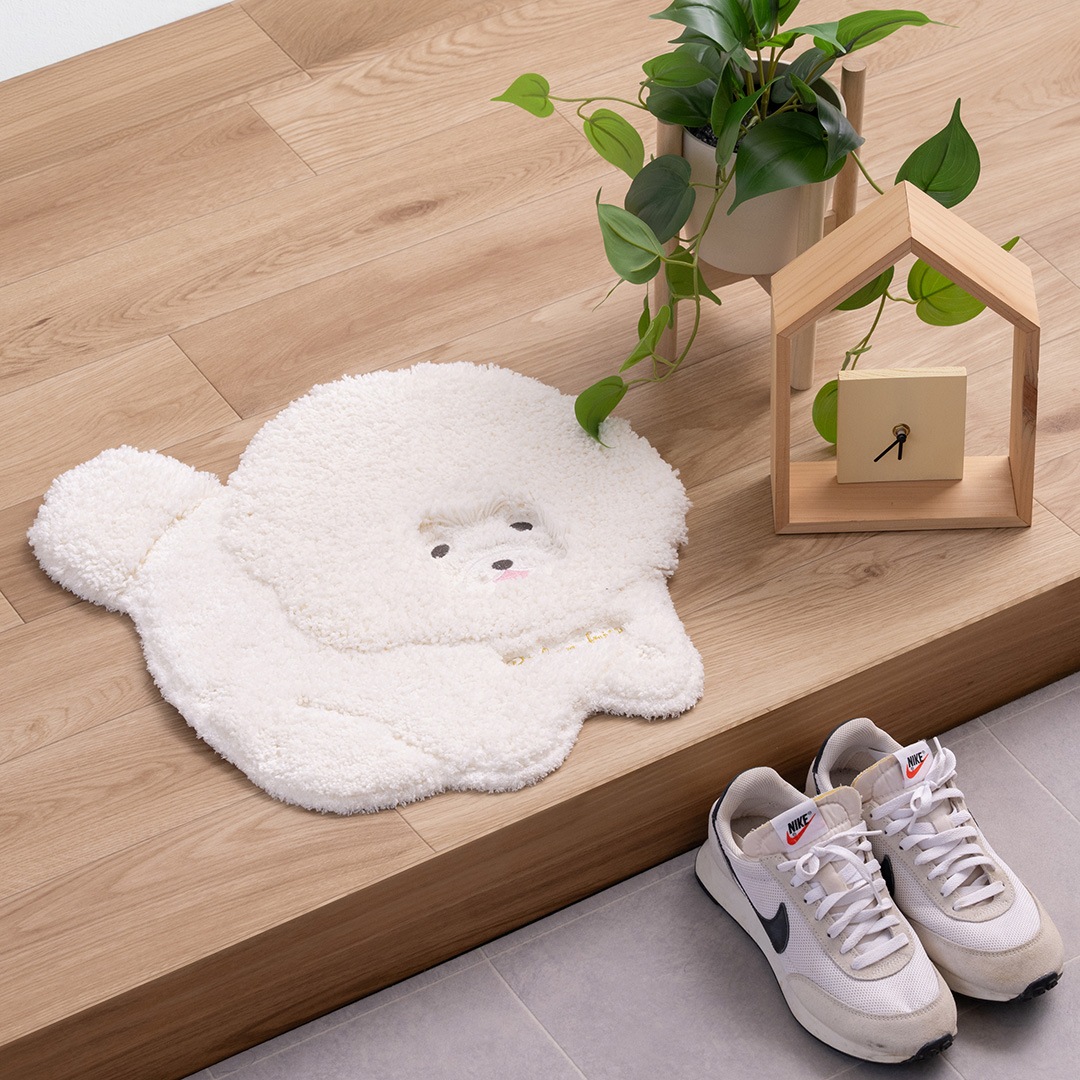 SDS クラウドビション アクセントマット 約48×50cm ホワイト