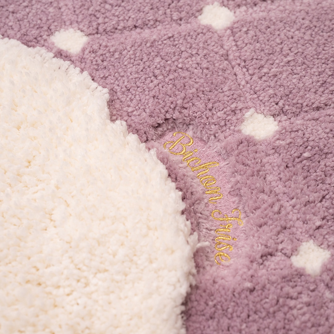 SDS クラウドビション ロングトイレマット 約80×65cm ベージュ/ピンク