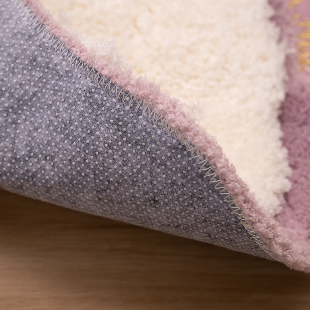 SDS クラウドビション ロングトイレマット 約80×65cm ベージュ/ピンク