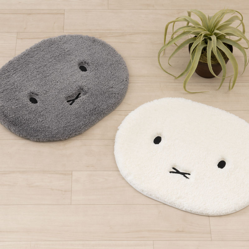 DickBruna ふわふわフェイス アクセントマット 約40×50cm アイボリー/グレー