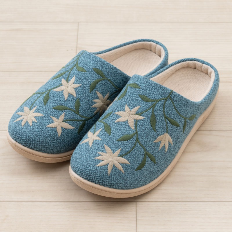 シビラ フロレリア スリッパ 適応サイズ：Mサイズ（約22.5～23.5cm）/Lサイズ（約23.5～24.5cm） ブルー/ベージュ/グリーン/レッド