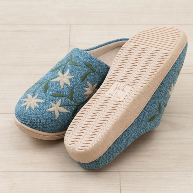 シビラ フロレリア スリッパ 適応サイズ：Mサイズ（約22.5～23.5cm）/Lサイズ（約23.5～24.5cm） ブルー/ベージュ/グリーン/レッド