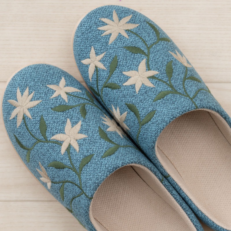 シビラ フロレリア スリッパ 適応サイズ：Mサイズ（約22.5～23.5cm）/Lサイズ（約23.5～24.5cm） ブルー/ベージュ/グリーン/レッド