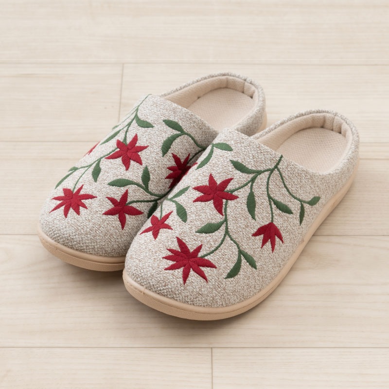 シビラ フロレリア スリッパ 適応サイズ：Mサイズ（約22.5～23.5cm）/Lサイズ（約23.5～24.5cm） ブルー/ベージュ/グリーン/レッド