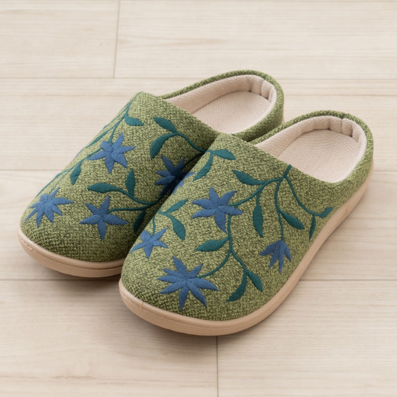 シビラ フロレリア スリッパ 適応サイズ：Mサイズ（約22.5～23.5cm）/Lサイズ（約23.5～24.5cm） ブルー/ベージュ/グリーン/レッド