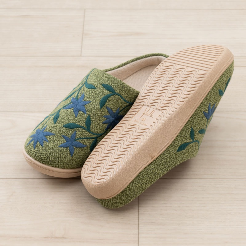 シビラ フロレリア スリッパ 適応サイズ：Mサイズ（約22.5～23.5cm）/Lサイズ（約23.5～24.5cm） ブルー/ベージュ/グリーン/レッド