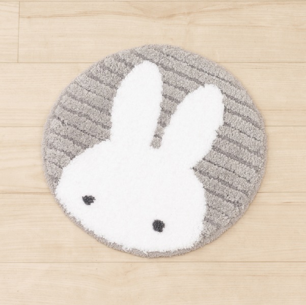 ディックブルーナ プリーマミッフィー マルチマット 約38×38cm グレー/ピンク