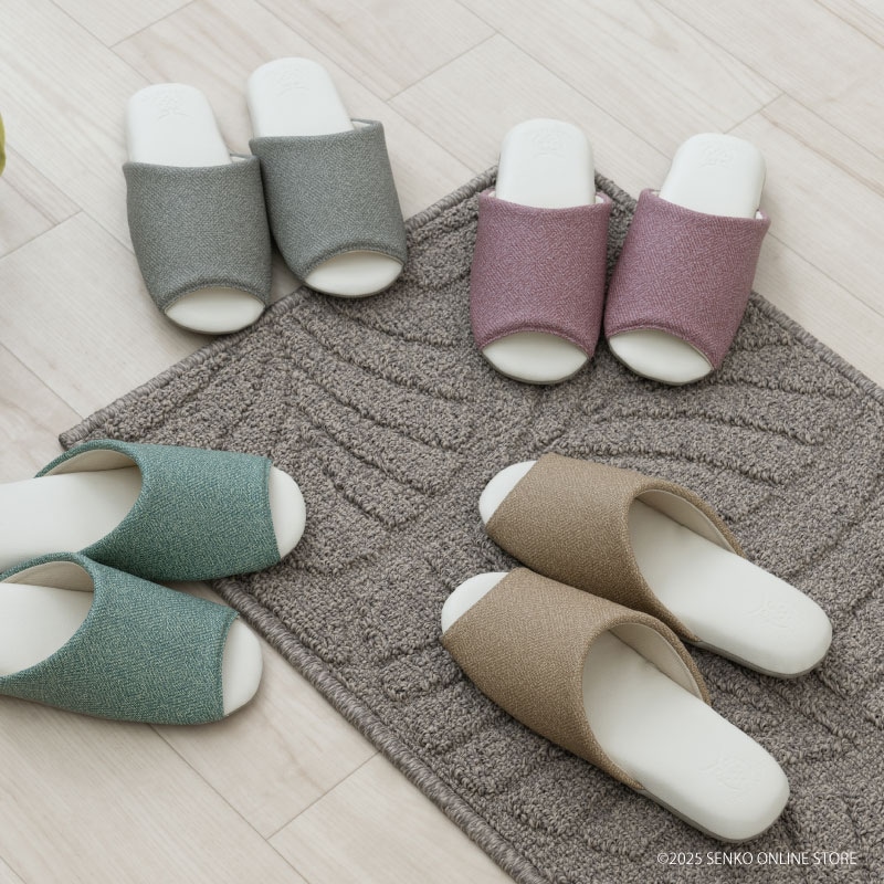 クリアセゾン オーベル スリッパ 適合サイズ:(S)約21~23cm ベージュ/グリーン/グレー/ローズ