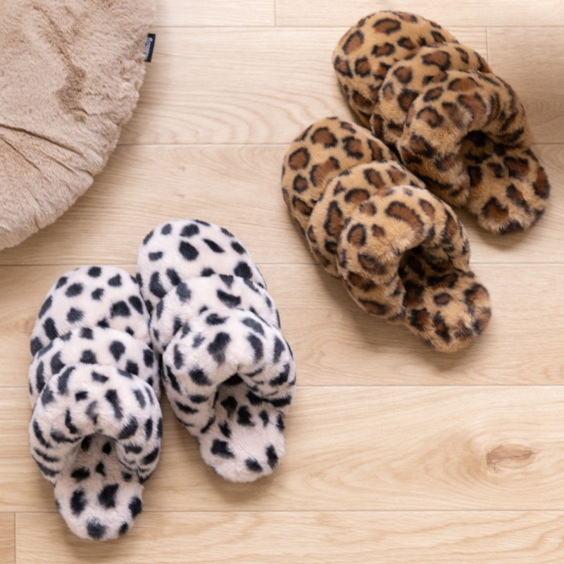 SDS Boappa(ボアッパ) アニマルスリッパ Mサイズ(約21~23cm) アニマルベージュ/アニマルキャメル