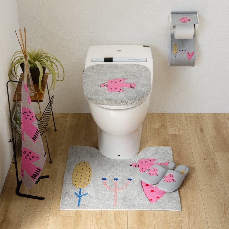 【中古】 我が家のトイレ物語 アツコマタノ 朝 トイレ5点セット トイレマット+兼用フタカバー+