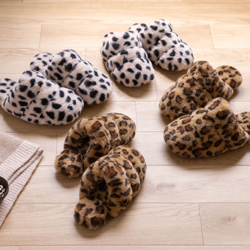 SDS Boappa(ボアッパ) アニマルスリッパ Lサイズ(約23~25cm) アニマルベージュ/アニマルキャメル