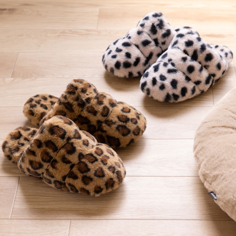 SDS Boappa(ボアッパ) アニマルスリッパ Lサイズ(約23~25cm) アニマルベージュ/アニマルキャメル