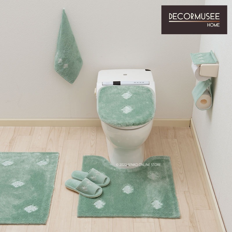 トイレマット モダン エレガント ラインストーン付き】約60×60cm