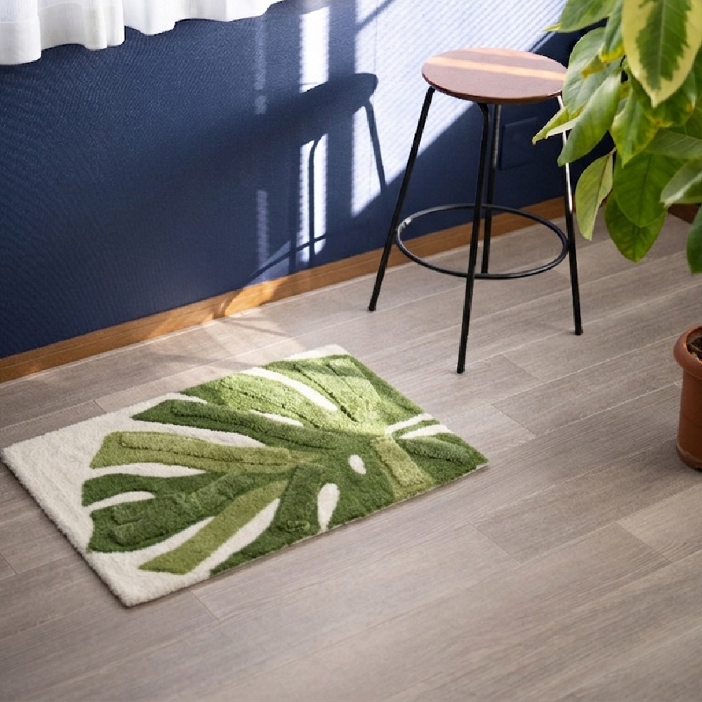 M+home レフティ インテリアマット 約50×75cm グリーン