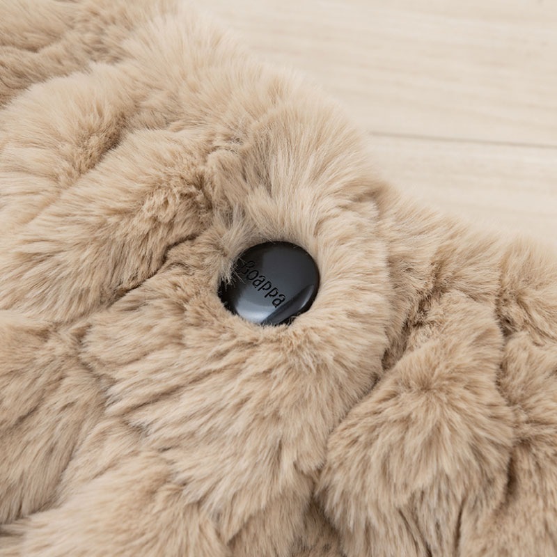 SDS Boappa(ボアッパ) ケープ 着丈:約28cm・裾幅:約55cm ベージュ/ブラウン