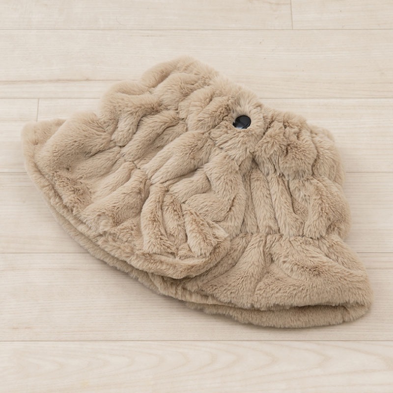 SDS Boappa(ボアッパ) ケープ 着丈:約28cm・裾幅:約55cm ベージュ/ブラウン