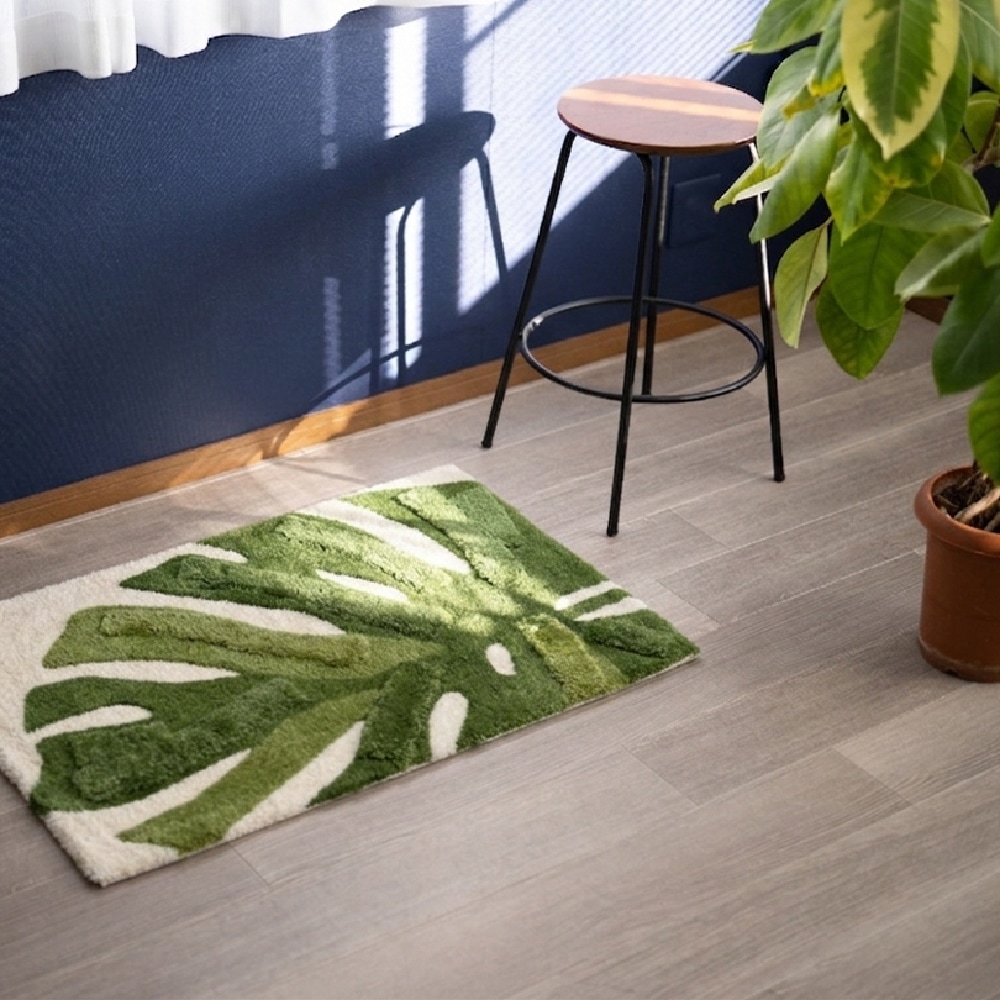 M+home レフティ インテリアマット 約60×90cm グリーン