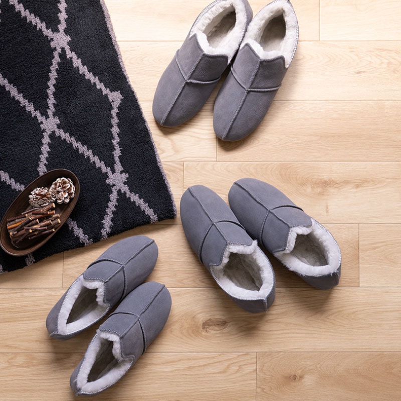 M+home アデレード3 スリッパ S（約23～24.5cm）/M（約24.5～26cm）/L（約26～27.5cm） グレー