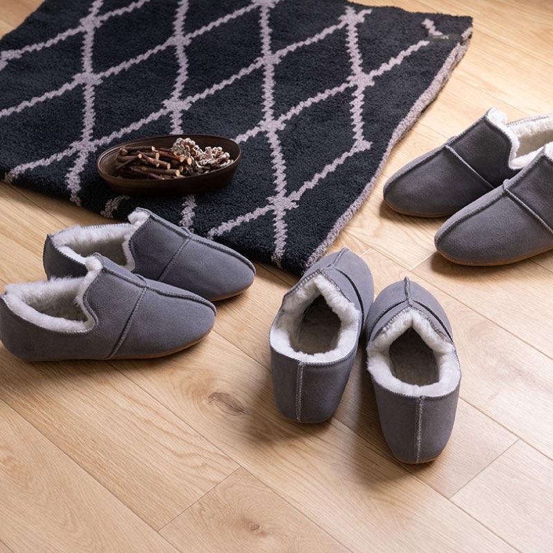 M+home アデレード3 スリッパ S（約23～24.5cm）/M（約24.5～26cm）/L（約26～27.5cm） グレー