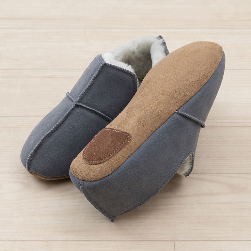 M+home アデレード3 スリッパ S（約23～24.5cm）/M（約24.5～26cm）/L（約26～27.5cm） グレー