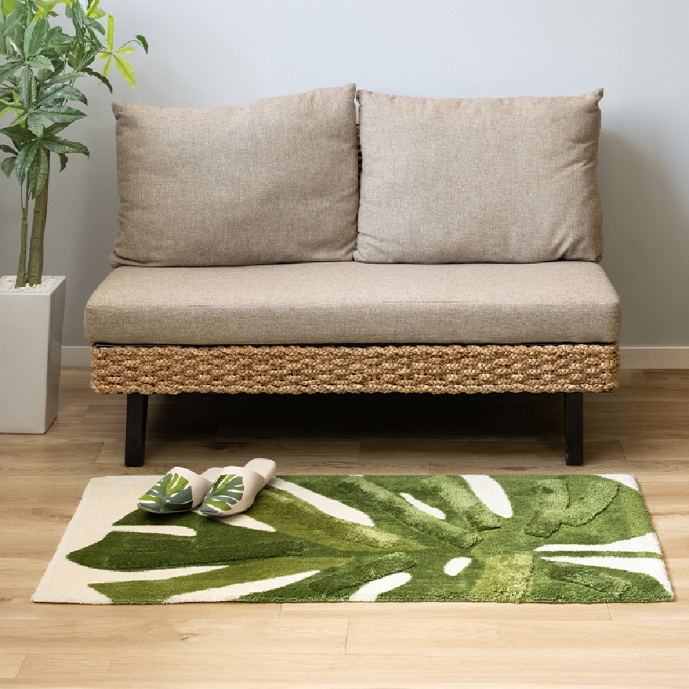 M+home レフティ インテリアマット 約60×120cm グリーン