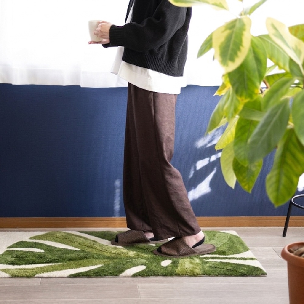 M+home レフティ インテリアマット 約60×120cm グリーン | ブランド,M+