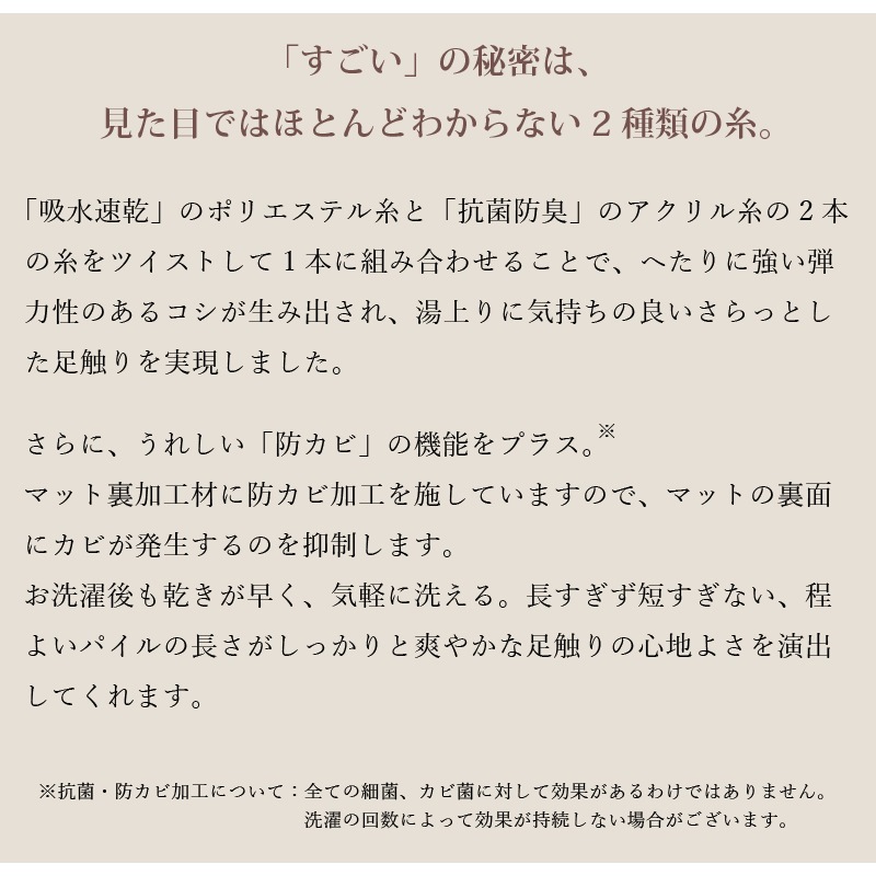 SDS 実はすごいトイレマット 約60×60cm ホワイト/ベージュ/グリーン/ブルー/ピンク 