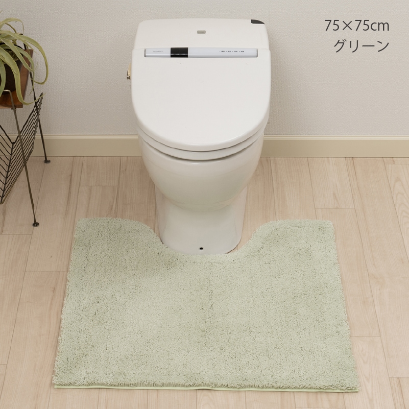 SDS 実はすごいトイレマット 約75×75cm ホワイト/ベージュ/グリーン/ブルー/ピンク 