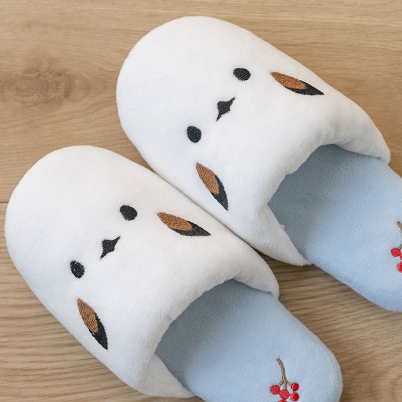 SDS チビシマエナガちゃん 子供用スリッパ 約16～18cm ブルー