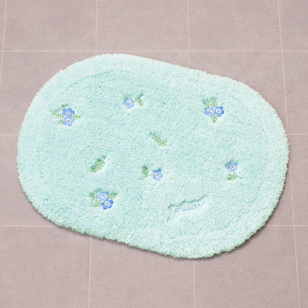 SDS yorisou スイートネモフィラ バスマット 約45×60cm ブルー