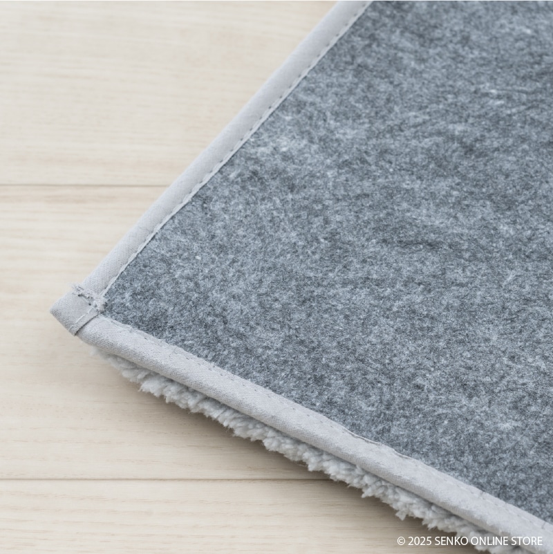 ★B.B.collection クッショニー3 トイレマット 約70×70cm グレー/アイボリー/ピンク