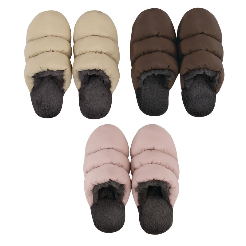 ★【スリッパ 洗える あったか 防寒 フィット感 つまづき防止 滑りにくい】Lサイズ:約24~26cm ベージュ/ブラウン/ピンク SDS タフタボアスリッパ