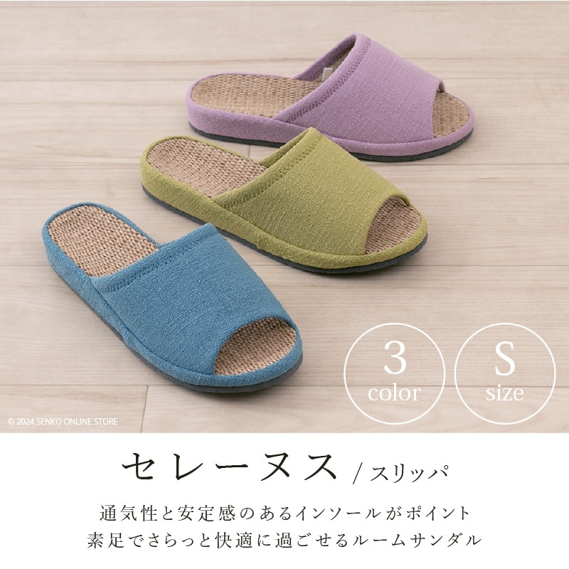 ☆SDS セレーヌス スリッパ Sサイズ（約22～23cm） ブルー/グリーン