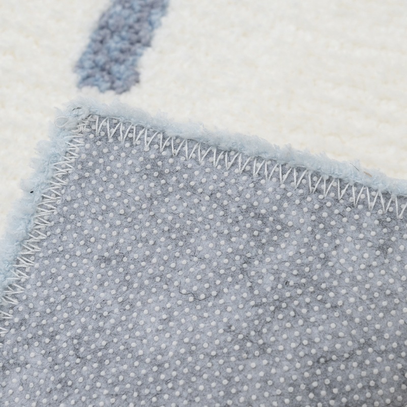 PEANUTS くすみパステル ロングトイレマット 約80×60cm ブルー/ピンク