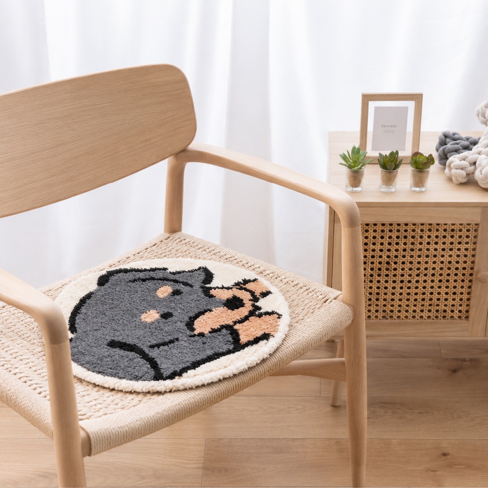 ペットプラスホーム ワンタイム チェアマット 直径約35cm トイプードル/シバイヌ/ダックスフント/シュナウザー